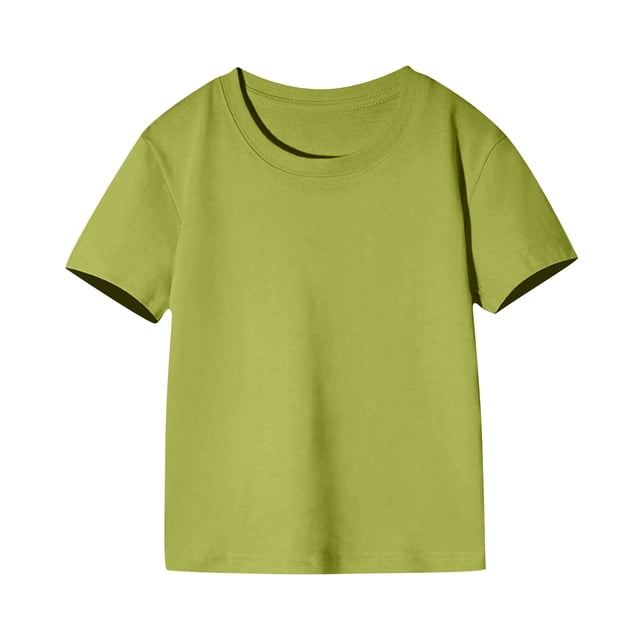 FAIWAD Unisexe Garçons Filles T-Shirts à Manches Courtes Tout-Petits Bébé Col Rond Été Coton Couleur Unie T-Shirts