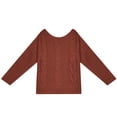 thumbnail image 4 of EGNMCR Chandails pour Femmes Mode Couleur Unie Grande Taille Ample Col Rond Chandail, Cadeaux pour Femmes, 4 of 6