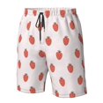thumbnail image 4 of Wukai Strawberry Print Beach Trunks with Compression Liner Swimsuit Quick Dry Beach Sports Shorts with Pocket-Large, 4 of 6