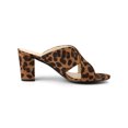 thumbnail image 3 of BLISSFUL STEP Sandales pour Femmes à Talons Épais à Brides Croisées Mules à Bout Ouvert Sandales à Enfiler Léopard 6.5, 3 of 8