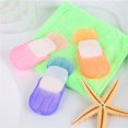 thumbnail image 3 of SUTENGDA 10 Boxes Soap Paper Sheets   Mini Portable Disposable Travel Soap Sheets Hand Washing Cleaning Soap Slices for Outdoor Camping Hiking  Random Color (200 Sheets ), 3 of 6