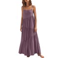 thumbnail image 2 of Gspmoly Robes Décontractées pour Femmes, Robe d'Été Décontractée Ample pour Femmes à Bretelles, Longue Maxi de Plage, Robes d'Été pour Femmes, Robes de Soirée pour Femmes, Offres Hebdomadaires, 2 of 6