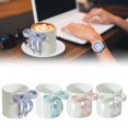 thumbnail image 1 of Charming Ribbon Cup Hand Pinched Bow Coffee Cup Bow Cup, 1 of 7