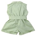 thumbnail image 4 of Baby Girl Summer Short Sleeve One-Piece Romper with Belt Clothes Set, 4 of 4