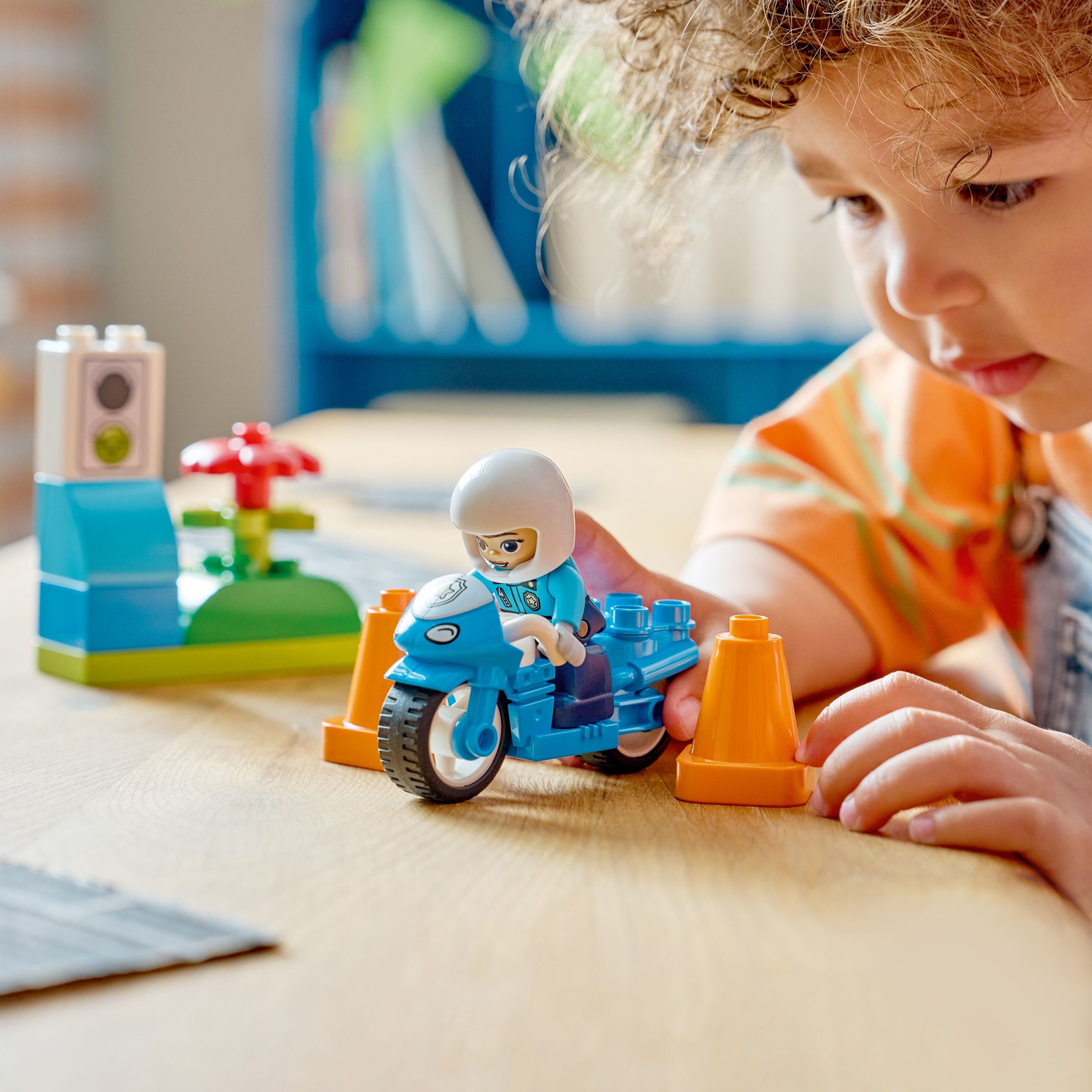 LEGO DUPLO Ma Ville La Moto de Police Bleue, Ensemble de Jeu 10471