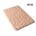 thumbnail image 3 of ZheElen Embossed Bath Mat Quick-Drying Solid Color Shower Absorbent Bathroom Rug Large Kitchen Washroom Door Bathmat Kids Safety Light Brown 40x60cm, 3 of 6