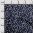 thumbnail image 2 of oneOone Rayon Dark Blue Fabric Abstract Circle Sewing Craft Projects Fabric Prints By Yard 56 Inch Wide, 2 of 4