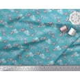 thumbnail image 2 of Soimoi Poly Georgette Fabric Clouds & Bullfinch Bird Print Fabric by Yard 52 Inch Wide, 2 of 3