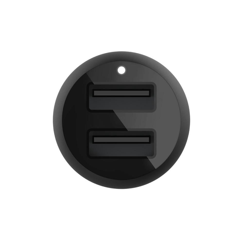 Chargeur de voiture double USB-A 24 W BOOST↑CHARGE™ <br>+ Câble Lightning vers USB-A