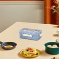thumbnail image 3 of Boîte à Lunch Compartimentée Étanche avec Ustensiles, Contenant Alimentaire Allant au Micro-Ondes pour la Préparation des Repas au Bureau et à l'École (Boîte Bento en Plastique), 3 of 8