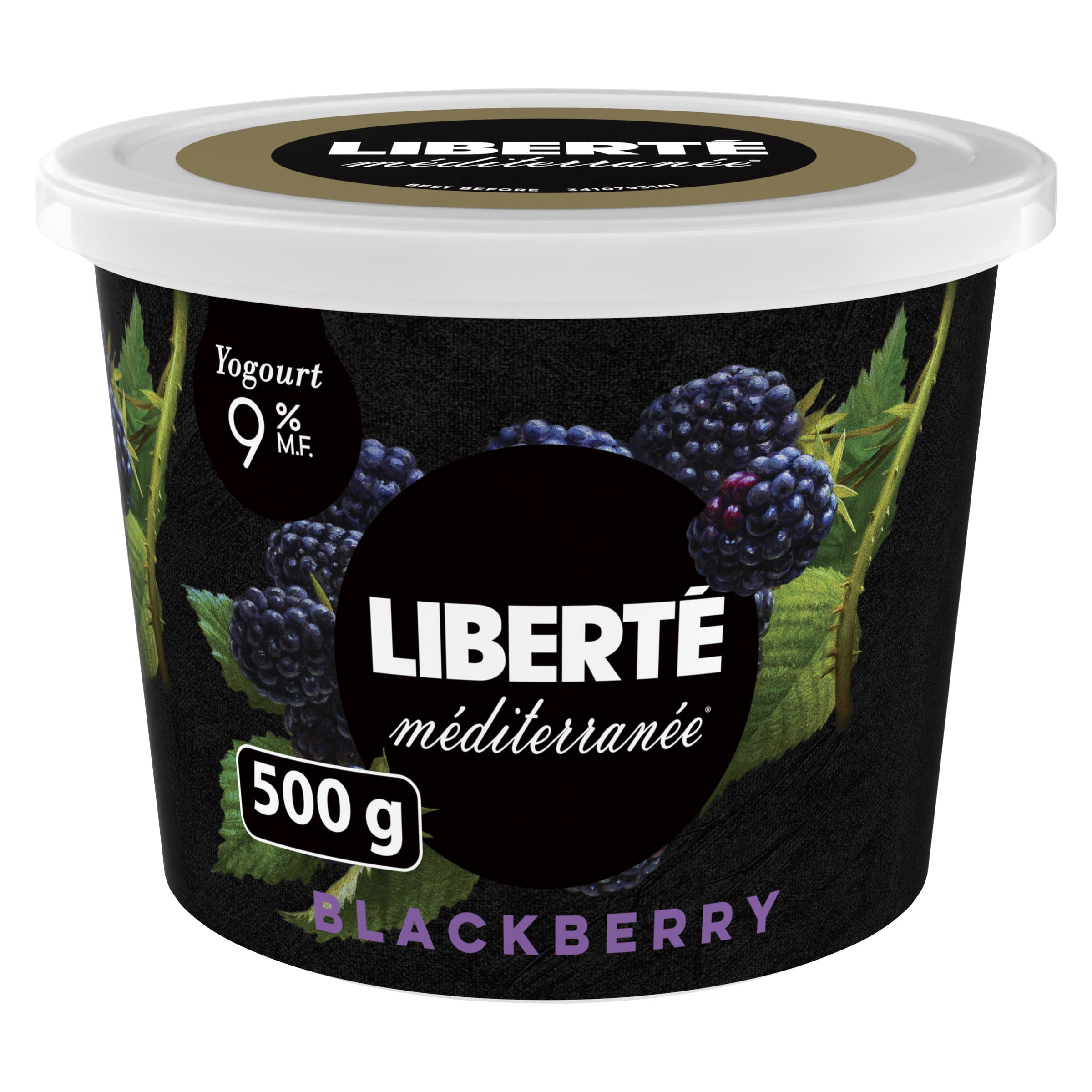 Yogourt Liberté Méditerranée 9 %, mûres, 500g