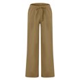 thumbnail image 2 of Daeful Mens Trousers Drawstring Pants Summer Solid Fashion Sweatpants Ginger 5XL, 2 of 9