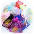 thumbnail image 3 of Sacs en Organza pour Cadeaux de Fête, Lot de 100, 7*9 cm, Couleur Rouge, 3 of 5