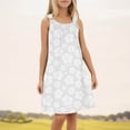 thumbnail image 2 of WEIYLL Robes pour Filles Plage Natation Couverture Sans Manches Imprimé Fleur de Palmier Volants Robe Blanche 5-6 Ans, 2 of 4
