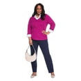 thumbnail image 2 of Karen Scott Women's Plus Collared V-Neck Printed Top, 2 of 6
