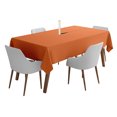 thumbnail image 1 of Vargottam Indoor/Outdoor Tablecloth 58" x 120" Inch Rectangular Tablecloth with Umbrella Hole & Zipper, Waterproof Patio Table Cloths, Spring/Summer Table Covers for Backyard /BBQs - Coral Orange, 1 of 6