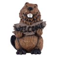 thumbnail image 1 of Beaver Tient une Statue Pancarte de Bienvenue, 1 of 3