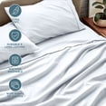 thumbnail image 4 of Bare Home Premium 1800 Collection Ensemble de Draps 4 Pcs, Lit Double, Blanc, 4 of 10