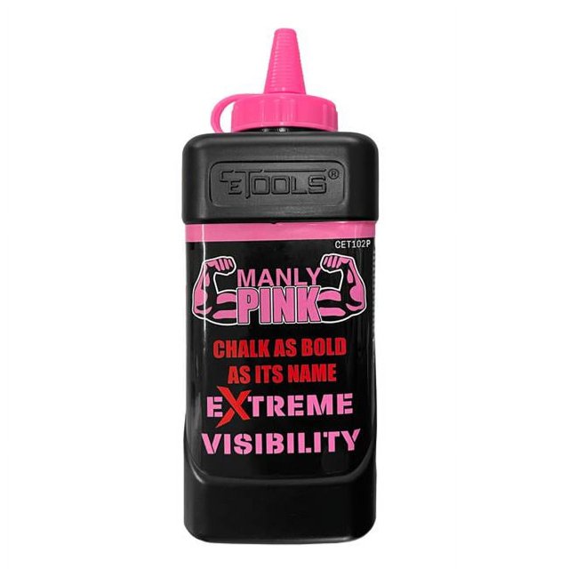 CE Tools 2015586 10 oz. Extreme Visibility Standard Marking Chalk - Fluorescent Pink
