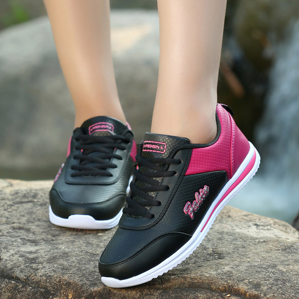 LSLJS Women's Ladies Fashion Flat Mixed Colors Running Sport Shoes Sneakers, Women's Sneakers