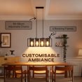 thumbnail image 4 of HOMCOM Kitchen Island Lighting with 4 Rotatable Frames Linear Pendant Light, 4 of 10