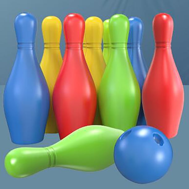 Set De Bowling Pour Enfants 10 Quilles + 2 Balles – Jeu éducatif En Extérieur Ou Intérieur, Cadeau Fête Jardin (hauteur Quille 30 Cm)