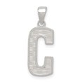 thumbnail image 1 of Pendentif Breloque Collier Monogramme Prénom Initiale Lettre C Délicat en Argent Sterling 925, 1 of 8