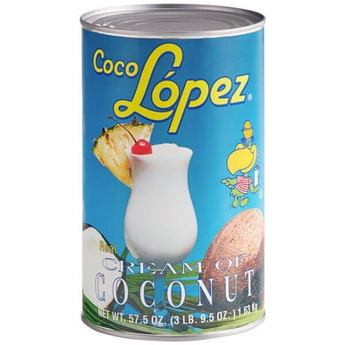 Coco Lopez Crème de Noix de Coco, la Base Originale de Piña Colada, Service Alimentaire Professionnel 57 oz (1,63 kg) Grande Conserve en Vrac