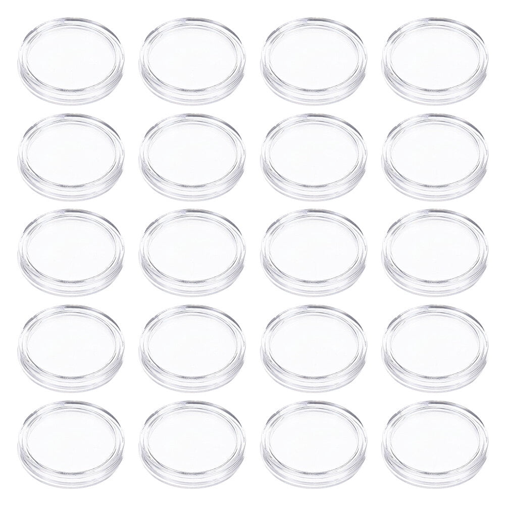 MasteelfCA 100 Pcs Étuis Transparents pour Pièces Contenants pour Pièces Boîtes Porte-Monnaie Simple Étui de Protection pour Pièces