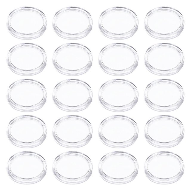 MasteelfCA 100 Pcs Étuis Transparents pour Pièces Contenants pour Pièces Boîtes Porte-Monnaie Simple Étui de Protection pour Pièces