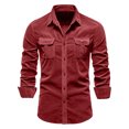 thumbnail image 4 of RKSTN Cardigan pour Homme Décontracté Mode Col Rabattu Chandail Uni Manches Longues Hauts en Coton Décontractés Stylés pour l'Automne, 4 of 9