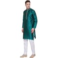 thumbnail image 2 of Kurta Pyjama pour Homme Vêtements Inde Mariage Fête (Vert, G), 2 of 5