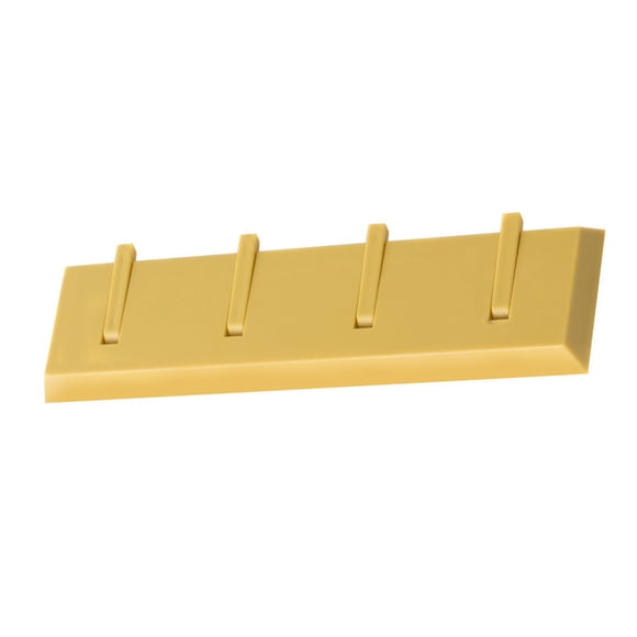 Miangastore Clothes Hook Plastic Seamless Design Yellow 1 Set 8.3x2.2in