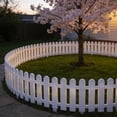 thumbnail image 4 of HCBY White Mini Portable Plastic Small Fence, DIY Garden Border Edging for Flowerbeds Driveways, Reusable Fence with Assembly Stakes, Versatile Yard Barrier for Home Patio Lawn, 4 of 7
