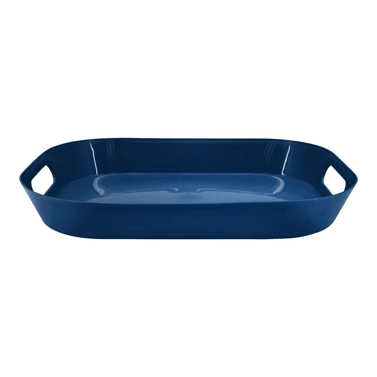 Plateau de service en plastique bleu foncé Mainstays