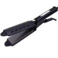 thumbnail image 1 of (EU PLUG)Flat Iron Mini For Short Hair Temperature Adjustable, 1/2 Inch Mini Travel Hair Straightener, Small Portable Ceramic Hair Straightener , Black, 1 of 5