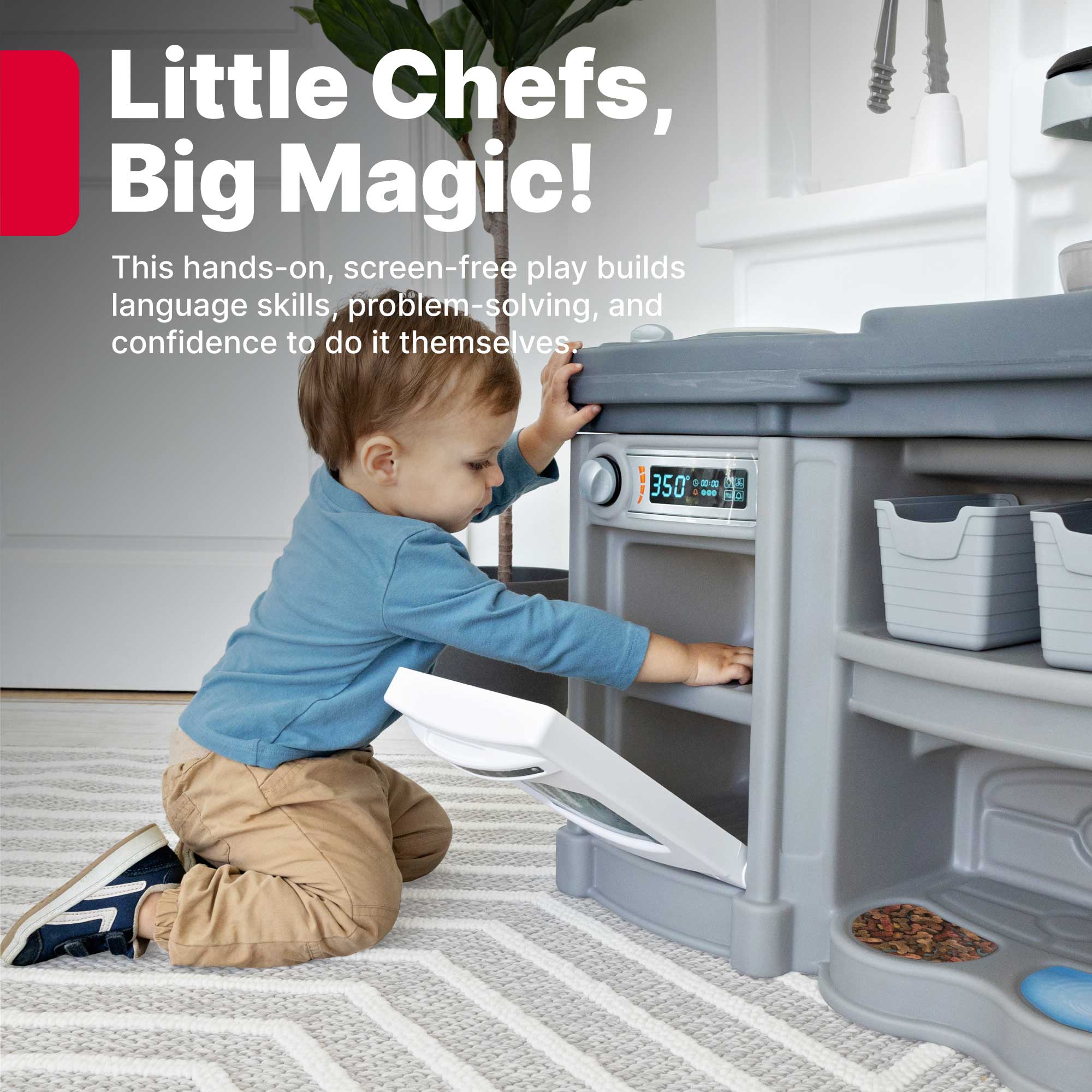 Step2 Fun with Friends – Cuisine pour tout-petits (Gris) – Inclut des accessoires – Pour les enfants de 2 ans et plus