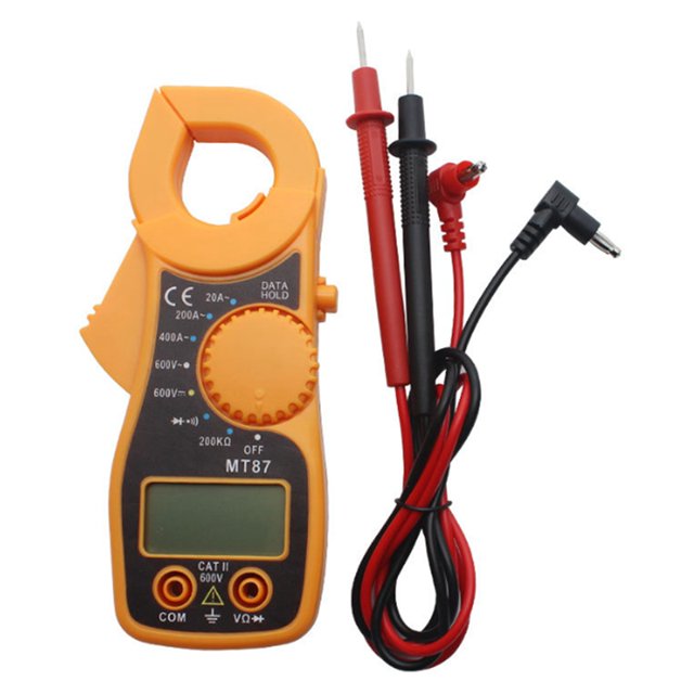 Digital Clamp Meter Multimeter Ammeter Digital Clamp Multimeter AC DC Voltmeter Ammeter Ohmmeter Volt Tester LCD Meter,1 * Digital clamp meter set