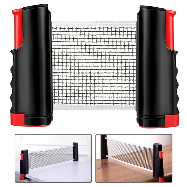 Ping Pong Paddles Included, Retractable Net For Anywhere Table Tennis, Convert Ordinary Tables Into Ping Pong Arenas, Weather-Proof Strong Nylon Net, Portable And Compact
