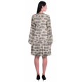 thumbnail image 4 of Moomaya Robe d'Été Fluide à Manches Longues Imprimée pour Femmes, Longueur Genou, Évasée, 4 of 6