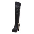 thumbnail image 2 of LSLJS Bottes à Talons Hauts à Bout Pointu pour Femmes Longues Extensibles Aguichant Hauteur Genou à Enfiler Bottes Automne Météo Chaussures d'Hiver, 2 of 7