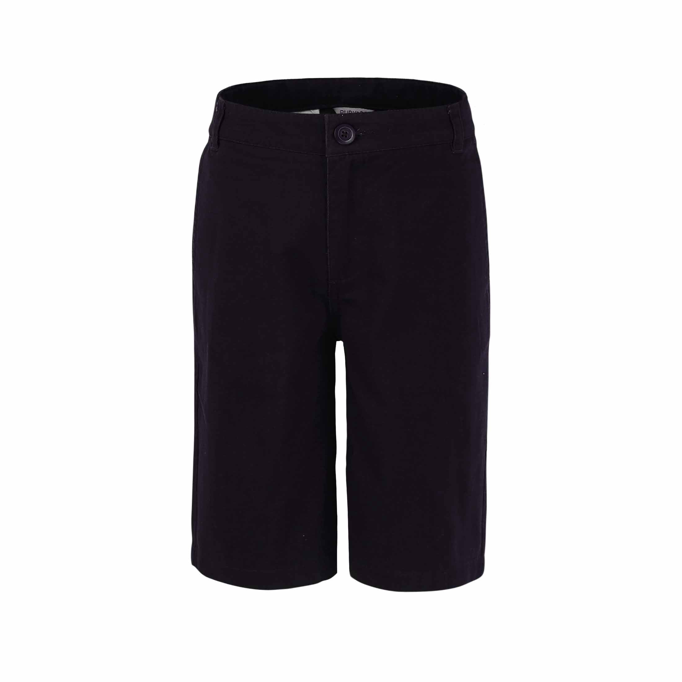 Bienzoe Bermudas à devant Plat pour Garçon, Uniformes Scolaires, Noir, 7