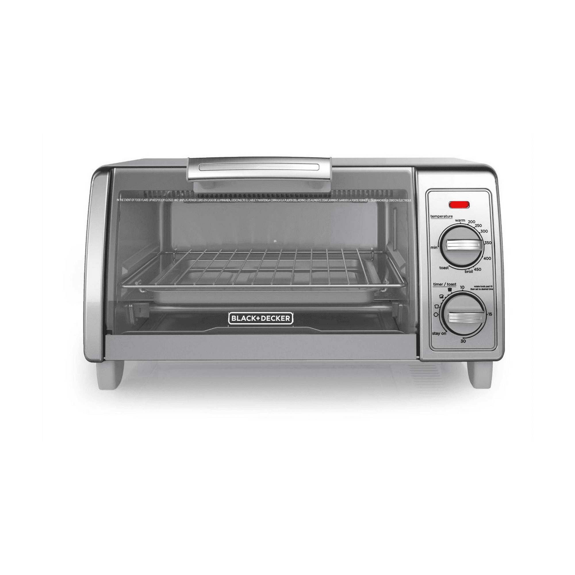 Black & Decker Toaster Oven with Natural Convection, Stainless Steel, 4-Slice