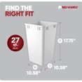 thumbnail image 3 of Rev-A-Shelf 27 qt. Replacement Waste Container for Rev-A-Shelf Pullouts, White, 2-pack, 3 of 12