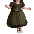 thumbnail image 2 of Robe Mi-Mollet à Manches Courtes et Col Rond, Tenue Formelle pour Enfants Incluant de Longues Robes Florales, Robes de Princesse, Robes à Fleurs pour Enfants, Robes de Mariage, Etc., 2 of 3
