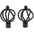 thumbnail image 2 of Abbracc Decorative Pair Curtain Pole Recess Brackets Curtain Rail Type 4 - Type 4 - Black, 2 of 7