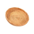 thumbnail image 2 of pitrice en Osier Tissée Collation Ronde Bol de Fruits Organisateur de Plateau de Nourriture en Rotin 20x3cm, 2 of 8
