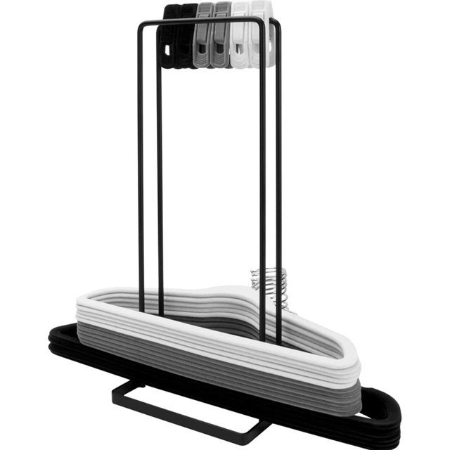 Hanger Organizer Detachable Clothes Hanger Stacker Rack Metal Hanger Holder Stand Space Saving Clothes Hanger Storage Holds up 100 Wire Clothes Hangers for Closet Room