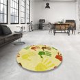 thumbnail image 4 of Ahgly Company Tapis d'Intérieur Lavable en Machine Carré Transitionnel Brun Cannelle, 6 Pieds Carré, 4 of 7