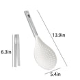 thumbnail image 3 of UsRHHA Passoire-Cuillère à Long Manche avec Pinces, Passoire de Cuisine Multifonction Résistante à la Chaleur, Écumoire à Soupe avec Trou de Suspension pour un Rangement Facile, 3 of 7